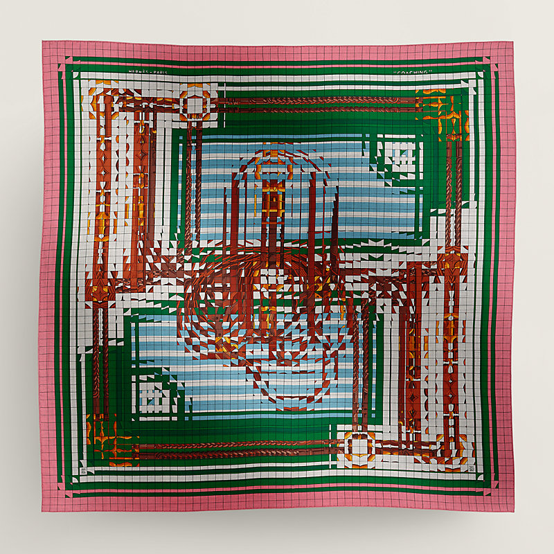 ★入手困難★HERMES★Coaching Deja-Vu shawl 140 ショール Festival des Amazones Bandana shawl 140 | Hermès Hong Kong SAR